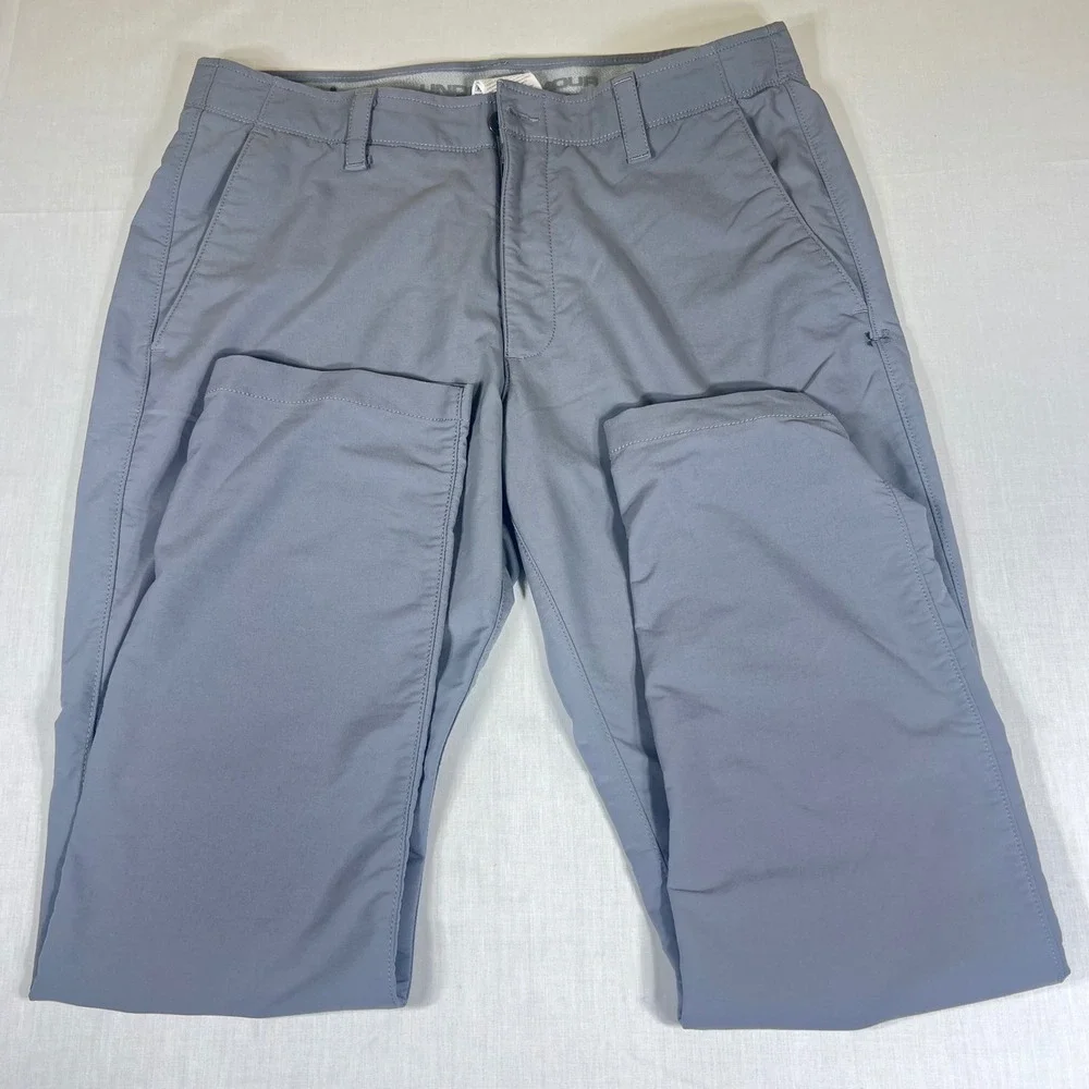 Under Armour Mens Gray Performance Golf Pants Straight Leg 36x32 RN 96510